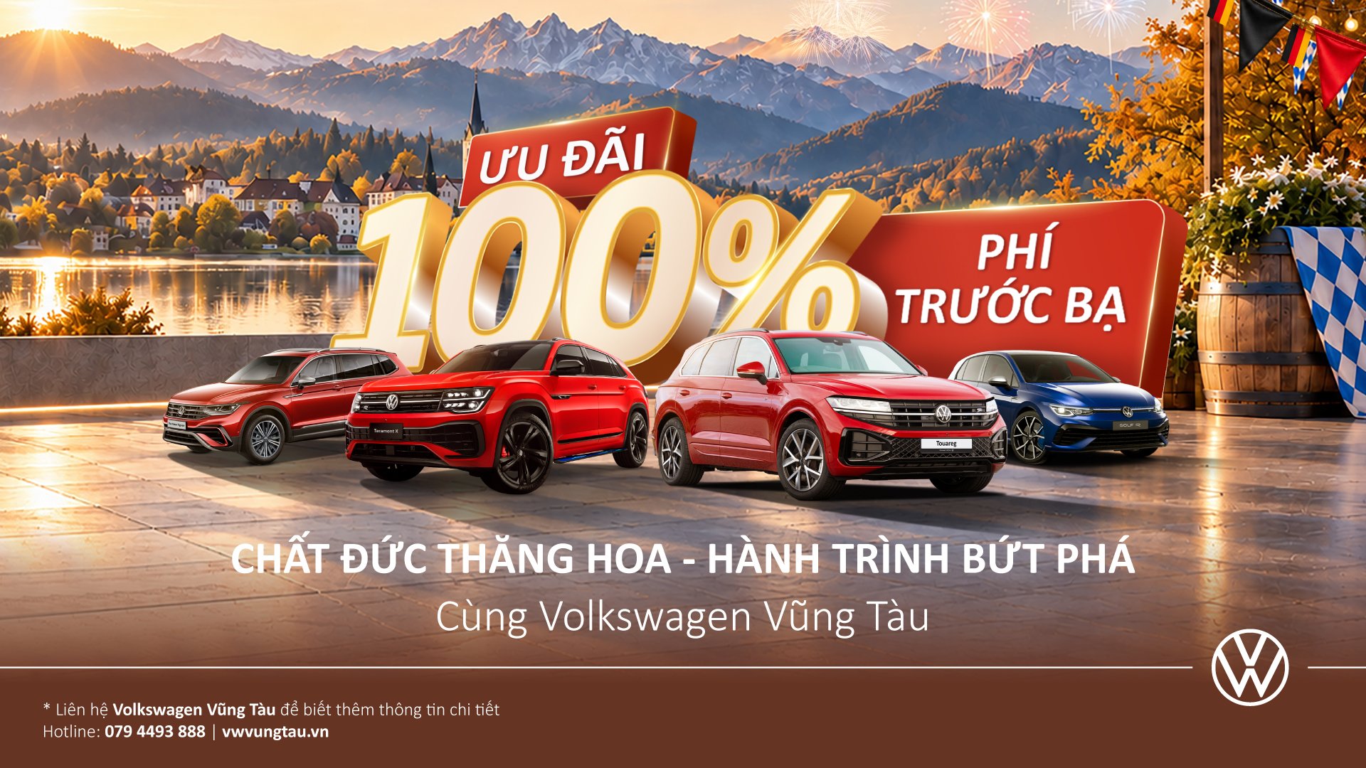 Volkswagen ưu đãi 100% lệ phí trước bạ chỉ trong tháng 9