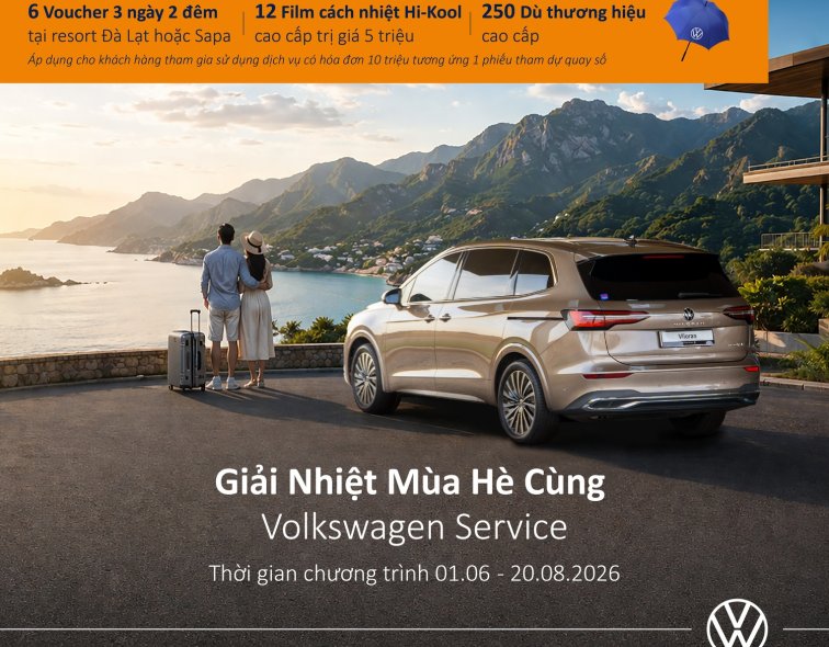 GIẢI NHIỆT MÙA HÈ 2026 CÙNG VOLKSWAGEN SERVICE
